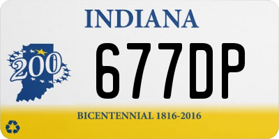IN license plate 677DP