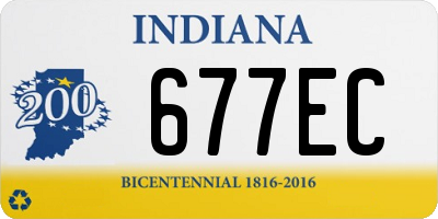 IN license plate 677EC