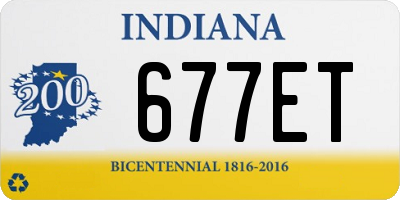 IN license plate 677ET