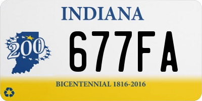 IN license plate 677FA