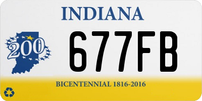 IN license plate 677FB