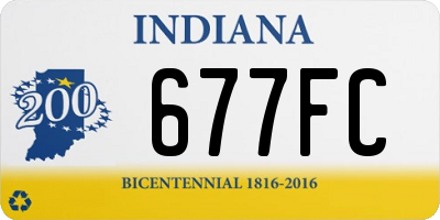 IN license plate 677FC