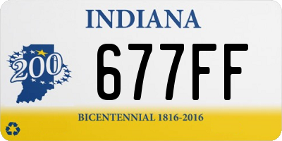 IN license plate 677FF