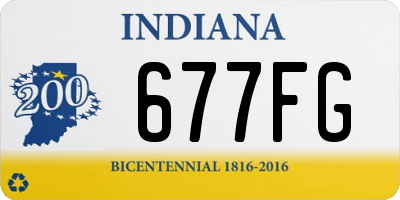 IN license plate 677FG