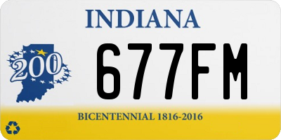 IN license plate 677FM