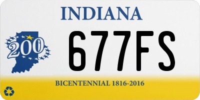 IN license plate 677FS