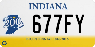 IN license plate 677FY