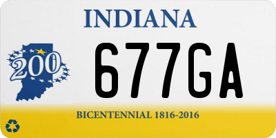 IN license plate 677GA