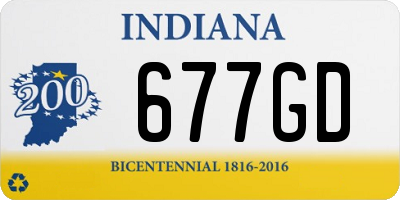 IN license plate 677GD