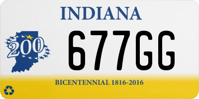 IN license plate 677GG