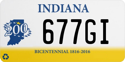 IN license plate 677GI