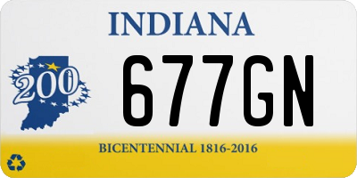 IN license plate 677GN