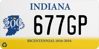 IN license plate 677GP