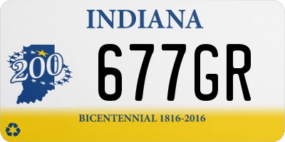 IN license plate 677GR