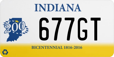 IN license plate 677GT