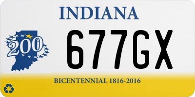 IN license plate 677GX