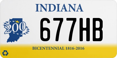 IN license plate 677HB