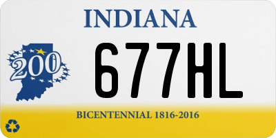 IN license plate 677HL