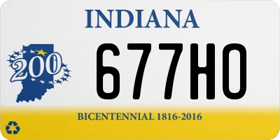 IN license plate 677HO