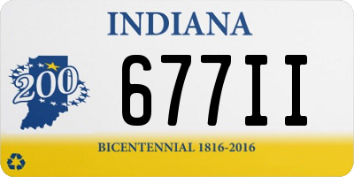 IN license plate 677II