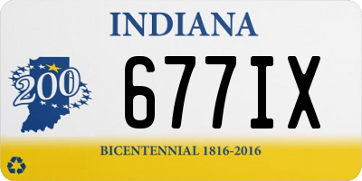 IN license plate 677IX