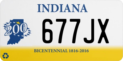 IN license plate 677JX