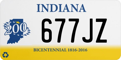 IN license plate 677JZ