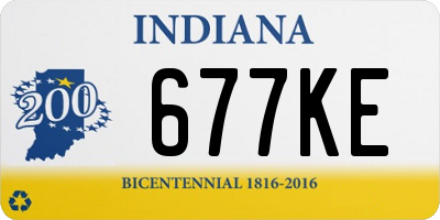 IN license plate 677KE