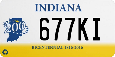 IN license plate 677KI