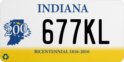 IN license plate 677KL