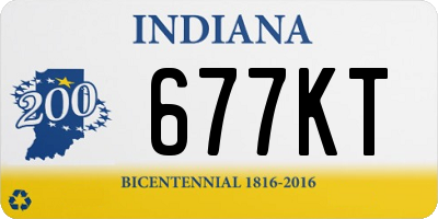 IN license plate 677KT