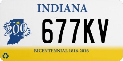 IN license plate 677KV