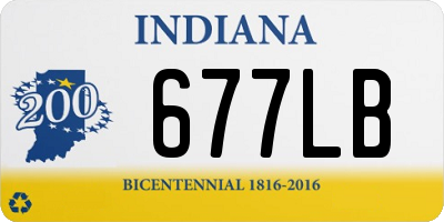 IN license plate 677LB
