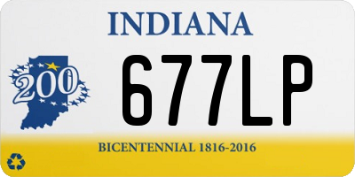 IN license plate 677LP