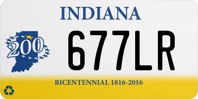 IN license plate 677LR