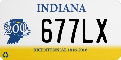 IN license plate 677LX