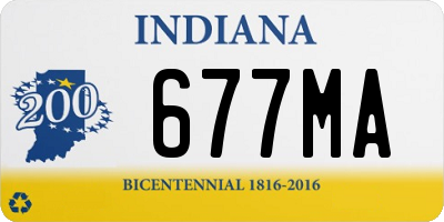 IN license plate 677MA