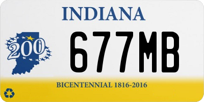 IN license plate 677MB