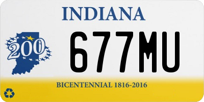 IN license plate 677MU