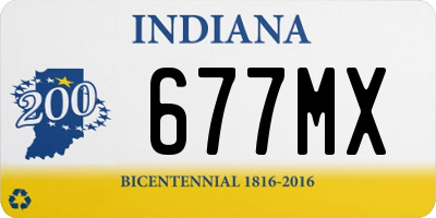 IN license plate 677MX