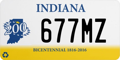 IN license plate 677MZ
