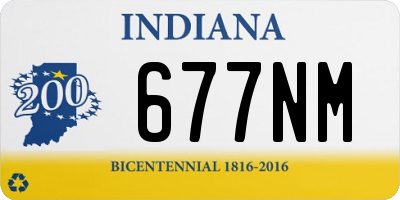 IN license plate 677NM