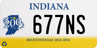 IN license plate 677NS