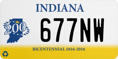 IN license plate 677NW