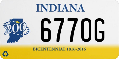 IN license plate 677OG