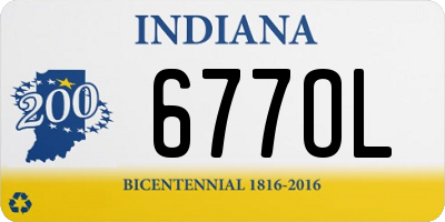 IN license plate 677OL