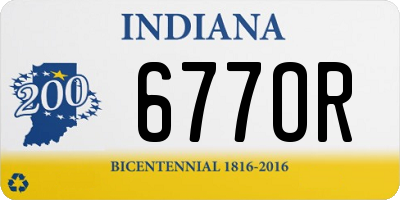 IN license plate 677OR