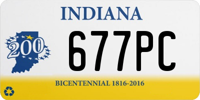 IN license plate 677PC