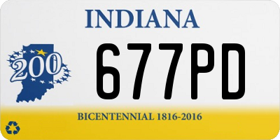 IN license plate 677PD