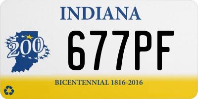 IN license plate 677PF